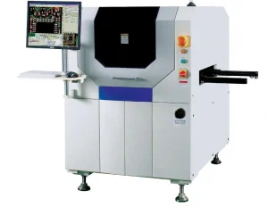 AOI system with zoom lens inspecting a semiconductor component