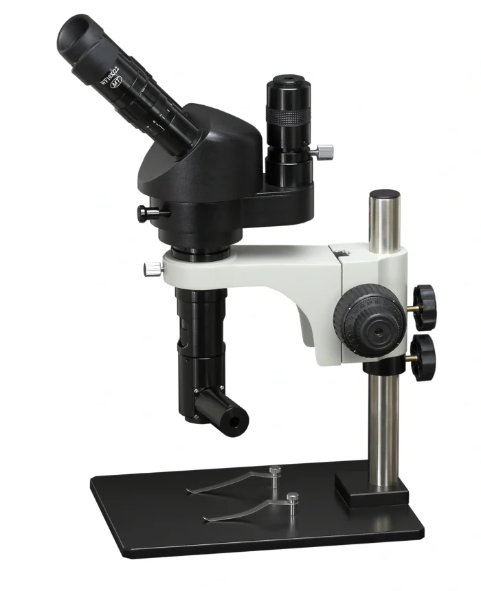 High-contrast coaxial illumination trinocular microscope